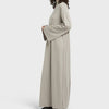 Elegant Half-Turtleneck Pullover Maxi Dress | Loose Fit Solid Color Dress with Hidden Pockets(MA313)