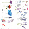 Elegant Lavender Flower Tattoo Stickers Temporary Waterproof Colorful Modern Children Tattoo