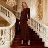 Elegant Long Sleeve Bodycon Gown(MS323)