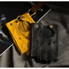 Elegant Men Leather Fingerless Gloves Yellow Cool Stylish Design Comfortable Gloves For Men