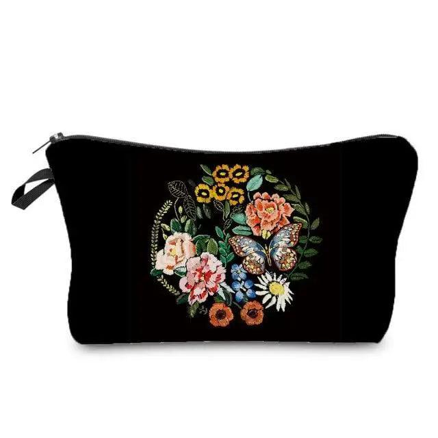 Elegant Multicolor Printed Large Capacity Pencil Case For Students Cute Cartoon Theme Stationary Cosmetic Bag