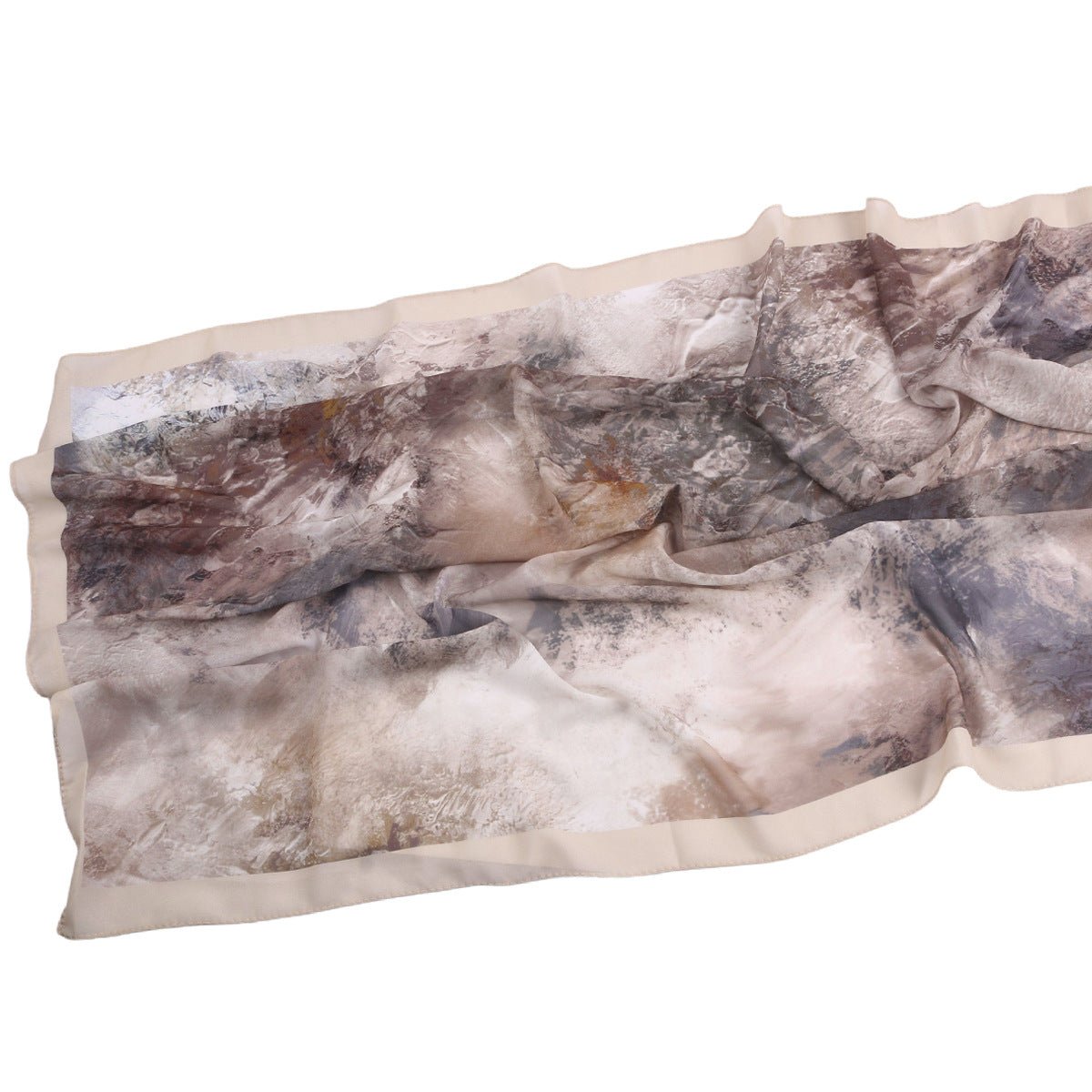Elegant Printed Chiffon Hijab Scarf Bohemian Style Breathable Sun Protection Wrap (MH136)