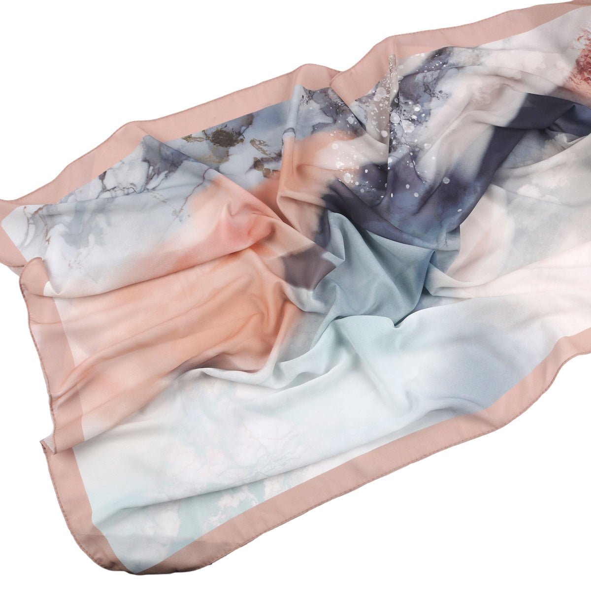 Elegant Printed Chiffon Hijab Scarf Bohemian Style Breathable Sun Protection Wrap (MH136)