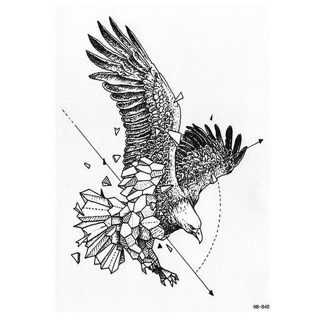 Elegant Temporary Waterproof Tattoos Big Tribal Sticker Black Large Body Art Makeup Fake Tattoo For Mens Womens