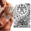 Elegant Temporary Waterproof Tattoos Big Tribal Sticker Black Large Body Art Makeup Fake Tattoo For Mens Womens