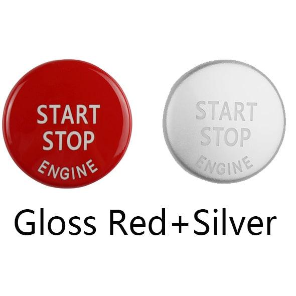 Engine START STOP Sports Engine Start Stop Button Cover Keyless Go Ignition Sticker Start Stop Engine Button Switch Cover Button Accessories Key Decor for Car Replace Cover