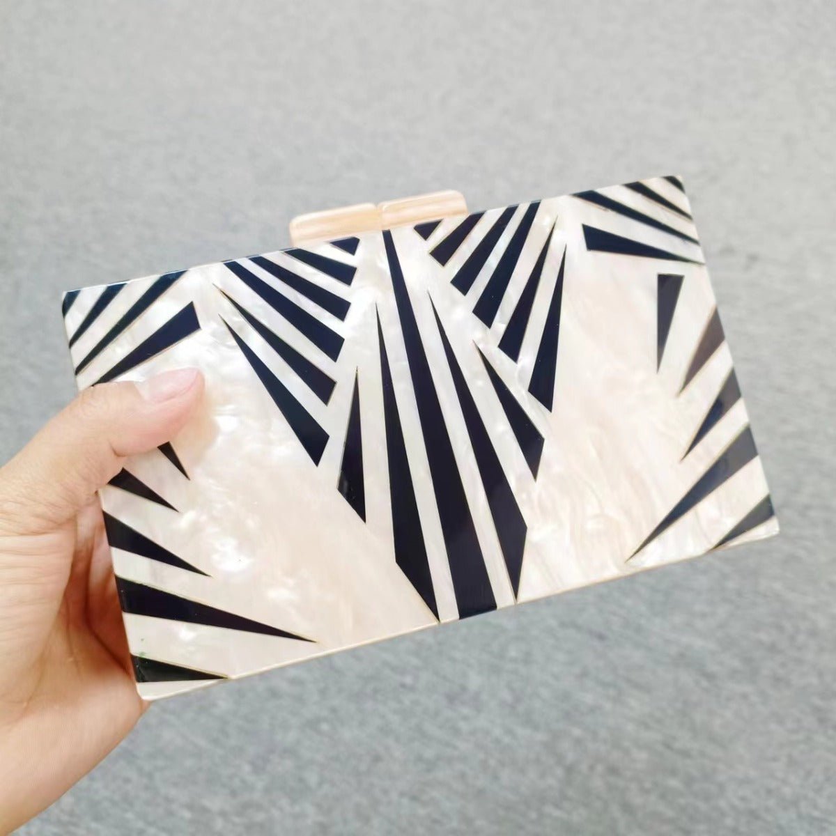 etro Zebra Pattern Dinner Bag  Acrylic Shoulder Chain Clutch for Women(MAC255)