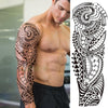 Extra Large Full Arm Leg Body Hand Waterproof Fake Tattoo Stickers Temporary Realistic Black Modern Mens Tattoo