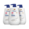 Dove Deep Moisture Body Wash 30.6 Fl Oz Pack of 3 with Pump Luxurious Hydration for Dry Skin Cleanser with 24hr Renewing MicroMoisture