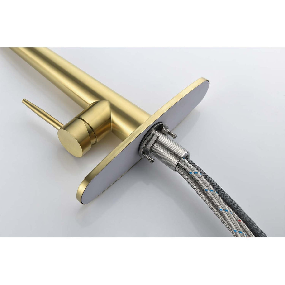 Single Handle Stainless Steel Kitchen Sink Faucet with Pull Down Sprayer