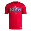 adidas Mens Size Short Sleeve Pre-Game T-Shirt Team Power Red/Orlando City Sc XX-Large Tall