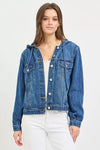 RISEN Basic Denim Jacket with Hoodie