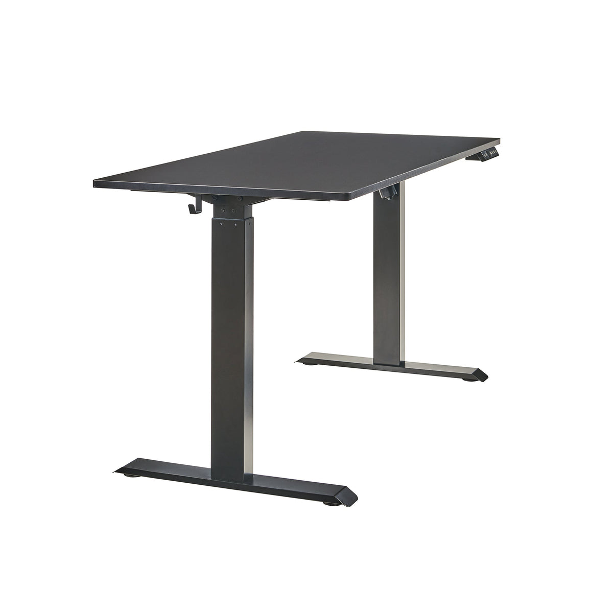 Electric Standing Desk, Adjustable Height Stand up Desk, 24x48 Inches Sit Stand Home Office Desk,Black Frame/Black Top