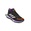 adidas Mens Bounce Legends Basketball Sneaker Black/Purple Burst/Aurora Black 9.5