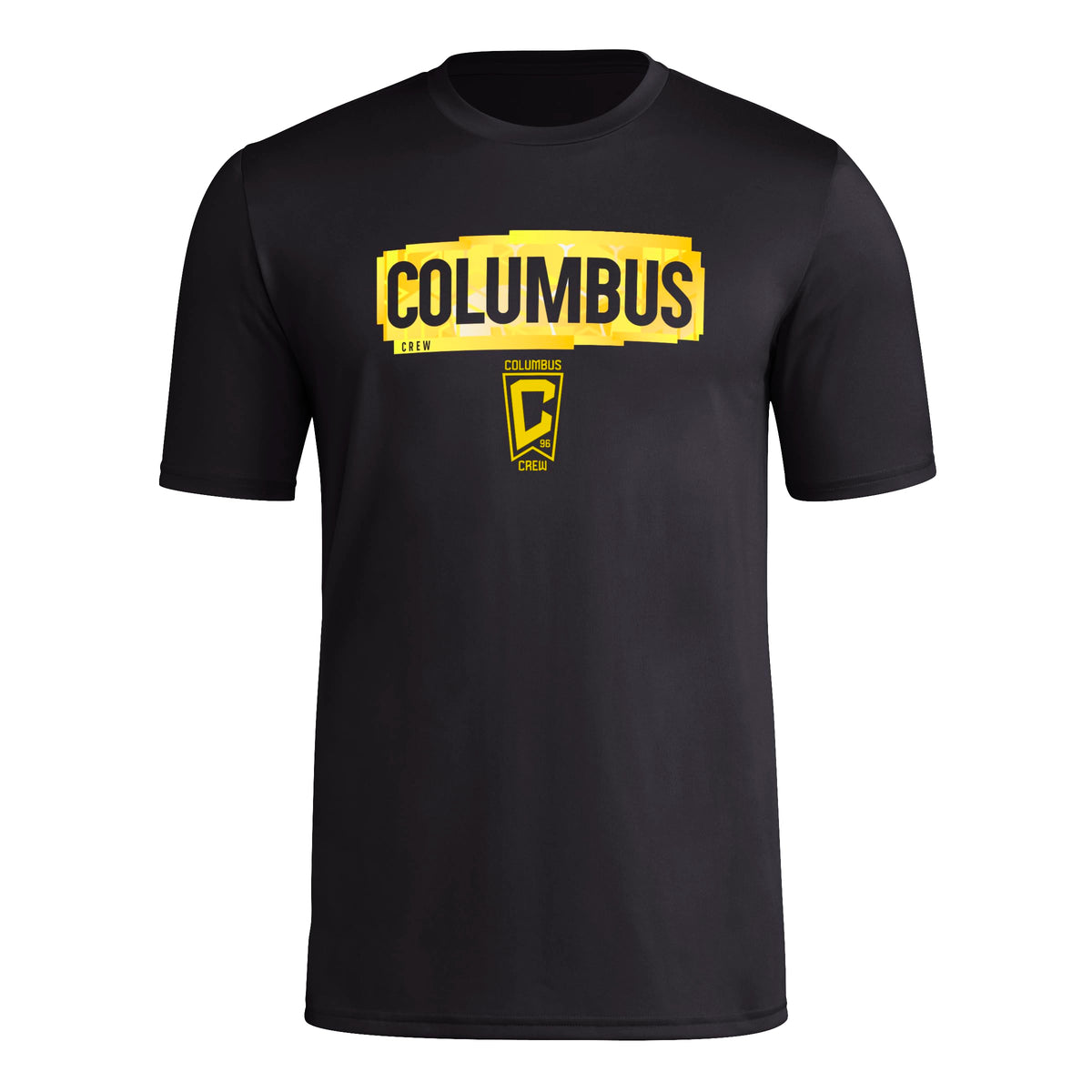 adidas Mens Short Sleeve Pre-Game T-Shirt Black/Columbus Crew Medium