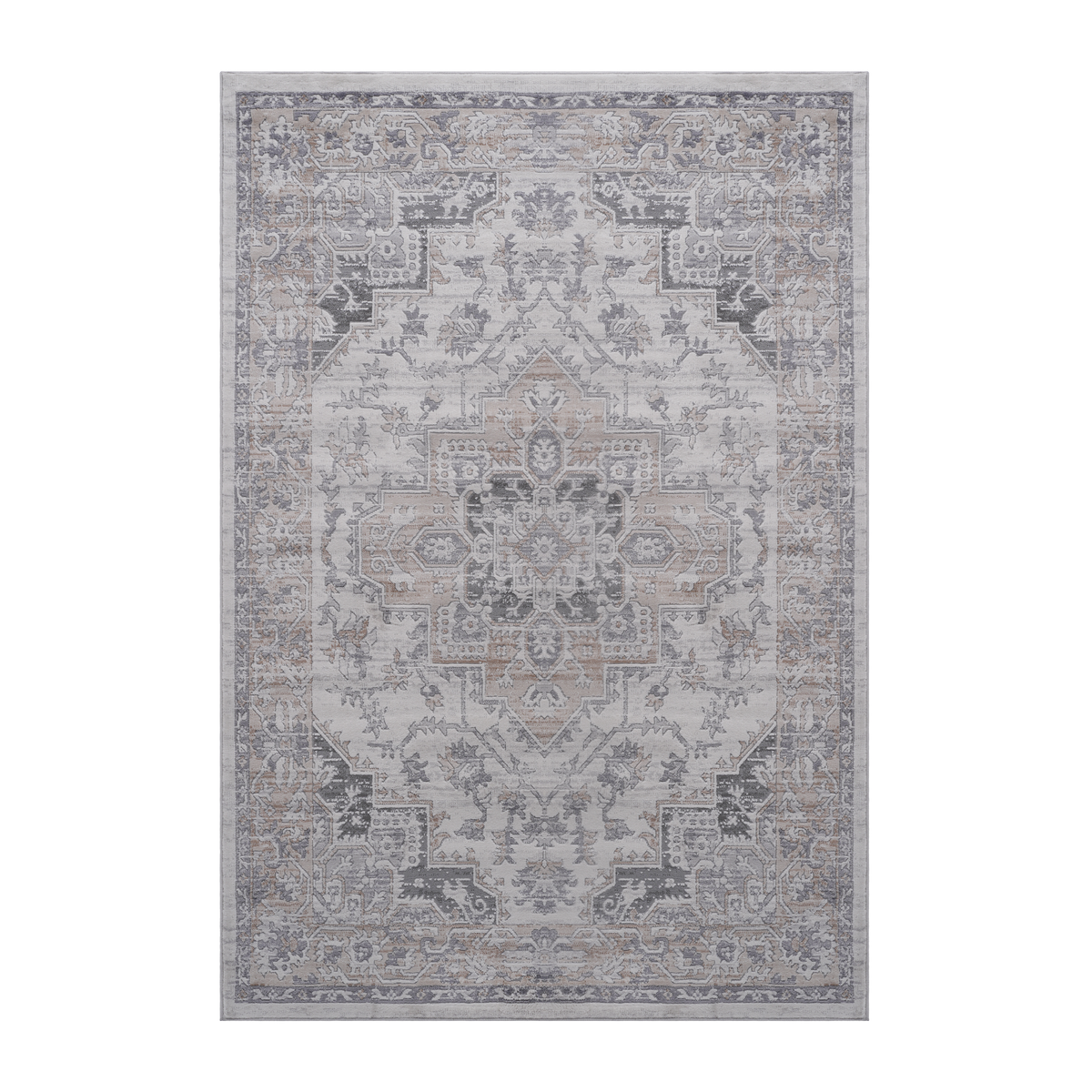 NAAR MARFI Collection 6X9 Ivory / Beige / Oriental Area Rug