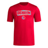 adidas Mens Short Sleeve Pre-Game T-Shirt Team Power Red/Chicago Fire X-Large