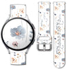 AURASWAY Sport Bands Compatible for Galaxy Watch 6 Band/Galaxy Watch 5/Galaxy Watch 4 Band Galaxy Watch 5 Pro/Galaxy Watch 3/Active 2 Watch 20mm Soft Silicone Sports Strap Women Men(Cute Flower)