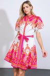 ATTENTION SEEKER WOVEN MINI DRESS