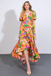 GARDEN OF LIFE WOVEN MIDI DRESS