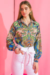 IN A GOOD PLACE WOVEN TOP