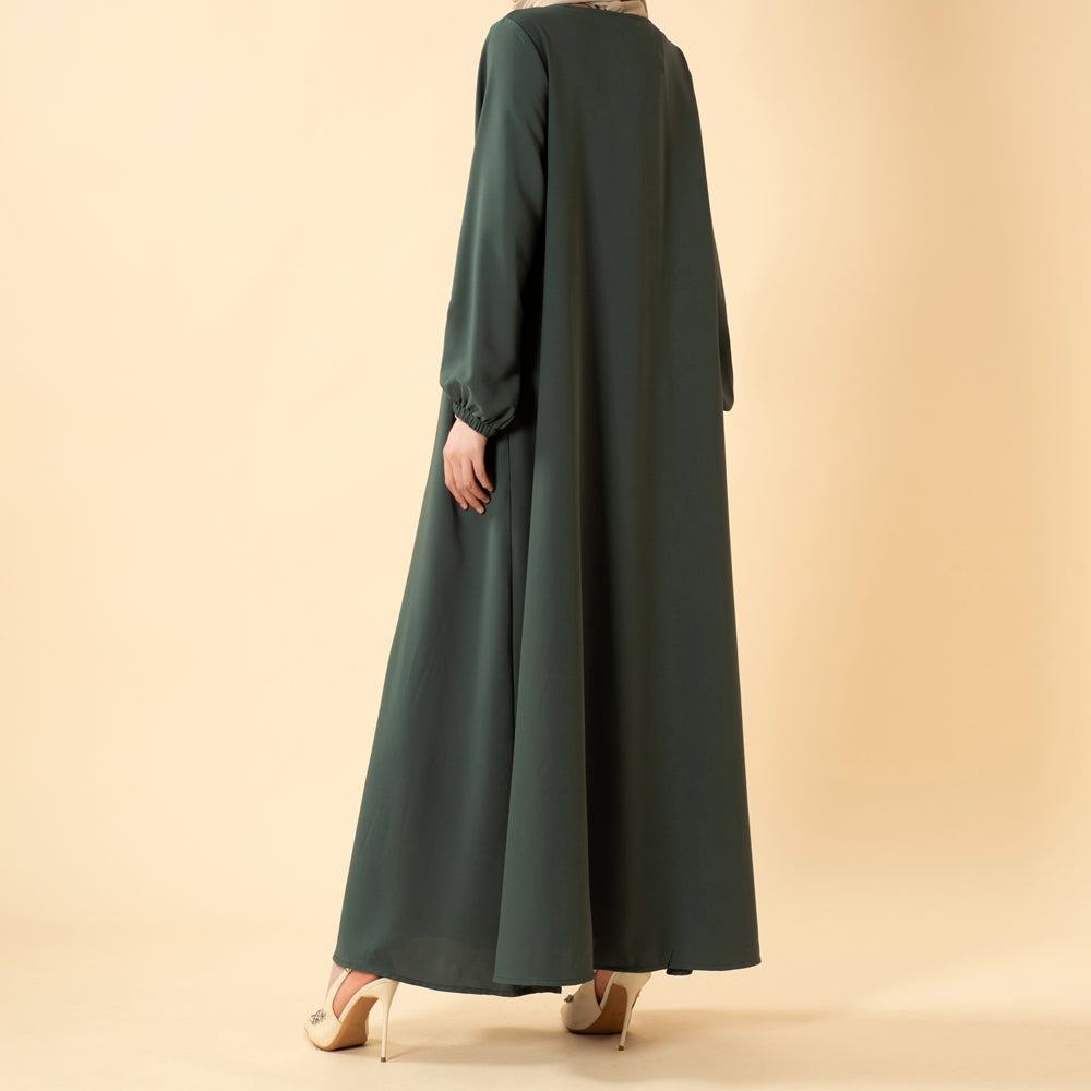 Essential Premium Versatile Pockets Umbrella Cut Abaya (MA113)