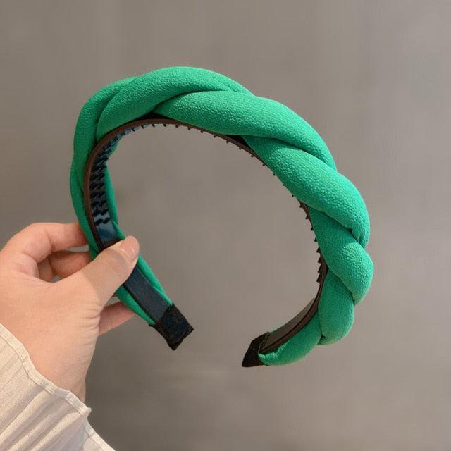 Fashion Hair Band Twist Solid Color Folds Pattern Hair Hoop Headbands Designer Hairband Gorgeous Hair Accessories For Women
