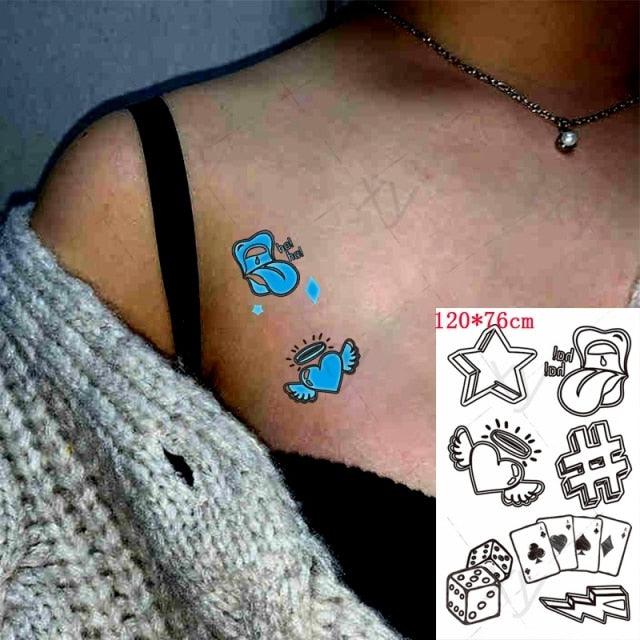 Fashion Luminous Sticker Tattoos Waterproof Temporary Different Luxury Tattoos For Womens Mens Kids