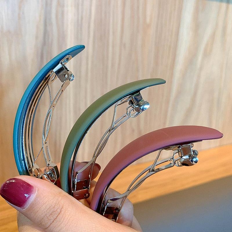 Fashion Matte Geometric Hair Clip Elegant Women Barrettes Hairpins Ponytail Holder Hairgrips Headwear Gorgeous Hair Accessories For Women