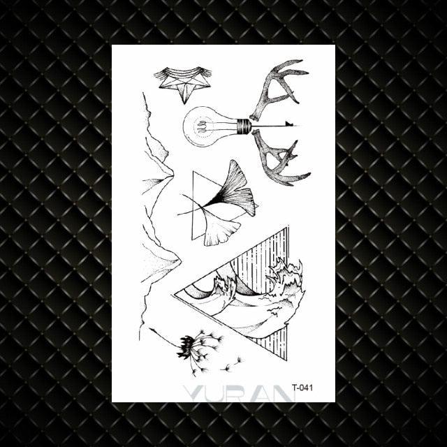 Fashion Small Sexy Black Temporary Waterproof Tattoo Cute Star Heart Tattoos Sticker Body Finger Tattoo For Kids Womens