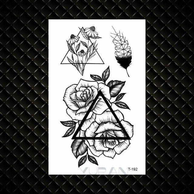 Fashion Small Sexy Black Temporary Waterproof Tattoo Cute Star Heart Tattoos Sticker Body Finger Tattoo For Kids Womens