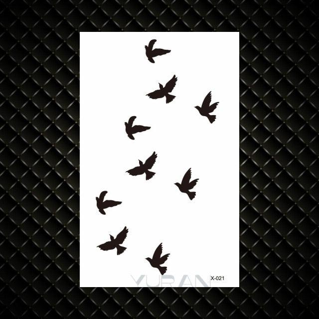 Fashion Small Sexy Black Temporary Waterproof Tattoo Cute Star Heart Tattoos Sticker Body Finger Tattoo For Kids Womens