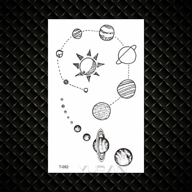 Fashion Small Sexy Black Temporary Waterproof Tattoo Cute Star Heart Tattoos Sticker Body Finger Tattoo For Kids Womens