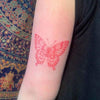 Fashion Tattoo Red Butterfly Stickers Waterproof For Arm Waist Leg Temporary Womens Tattoo