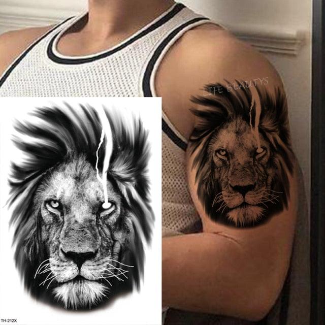 Fashion Temporary Sticker Tiger Tattoo Waterproof Removable Realistic Body Tatoo For Mens