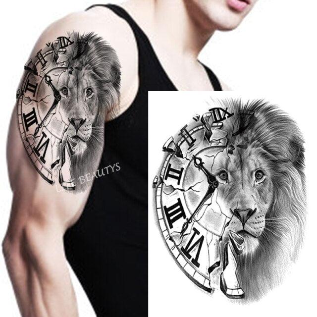 Fashion Temporary Sticker Tiger Tattoo Waterproof Removable Realistic Body Tatoo For Mens