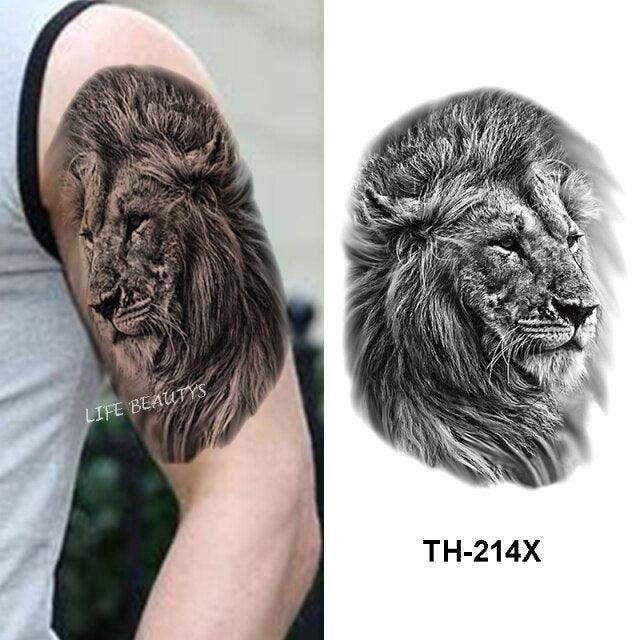 Fashion Temporary Sticker Tiger Tattoo Waterproof Removable Realistic Body Tatoo For Mens