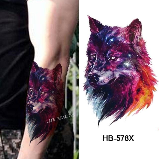 Fashion Temporary Sticker Tiger Tattoo Waterproof Removable Realistic Body Tatoo For Mens