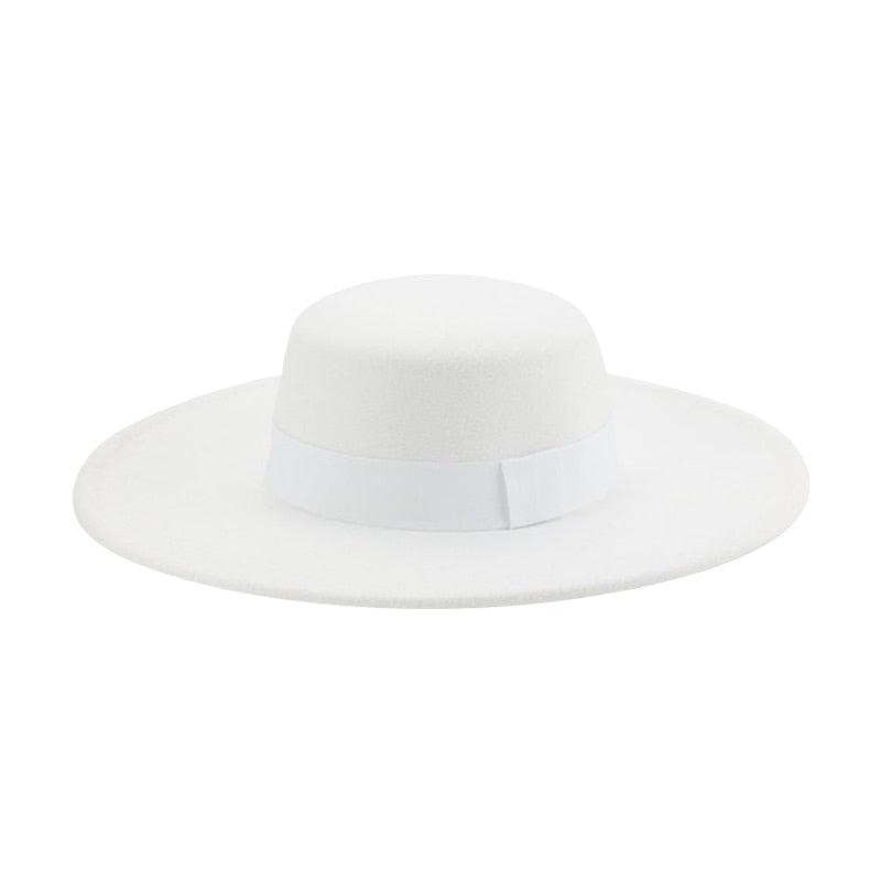Fashionable Fedora Hats Women Wide Brim Dress Caps  Women's Fedora Hats Elegant Wide Brim Fedora Hat  Wedding Men Hat Warm Retro Style Belt 56-58cm