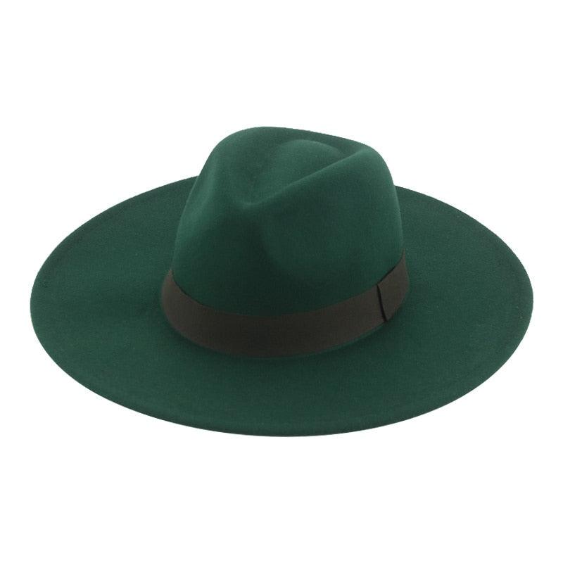 Fashionable Fedora Hats Women Wide Brim Dress Caps  Women's Fedora Hats Elegant Wide Brim Fedora Hat  Wedding Men Hat Warm Retro Style Belt 56-58cm