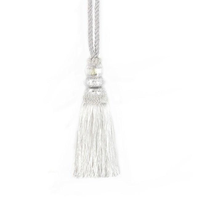 Faux Crystal Beaded Tassels Fringe Curtain Tieback Rope Window Decoration Door Hanging Ball Tassel Accessories Wonderful Curtain Holdbacks Curtains Tiebacks Home Decorative Braided Buckle Fastener Accessories Window Drapery Ball Tassels Tiebacks 50CM