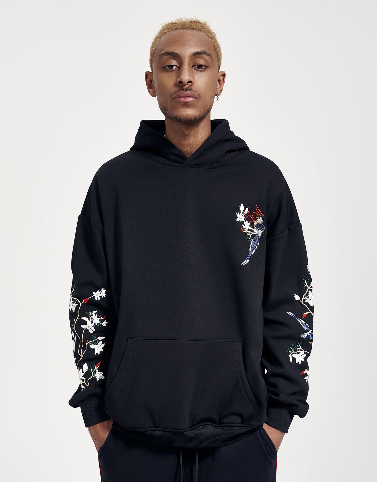 KH9083 Flowers Embroidery Hoodie