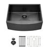 33x21x10'Farmhouse Apron Single Bowl Stainless Steel Kitchen Sink