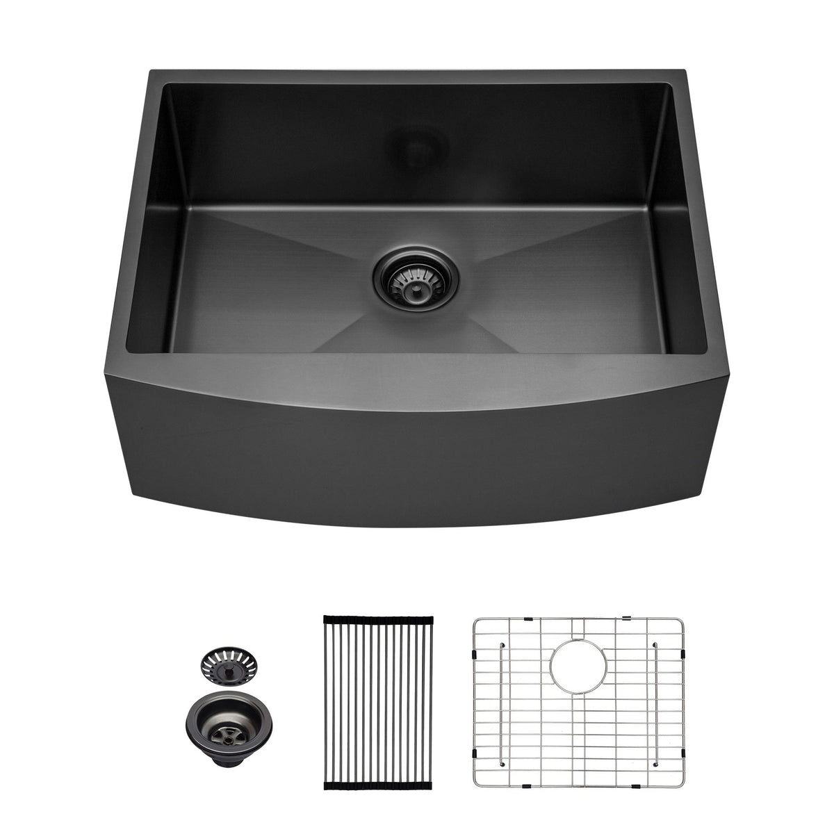 33x21x10'Farmhouse Apron Single Bowl Stainless Steel Kitchen Sink