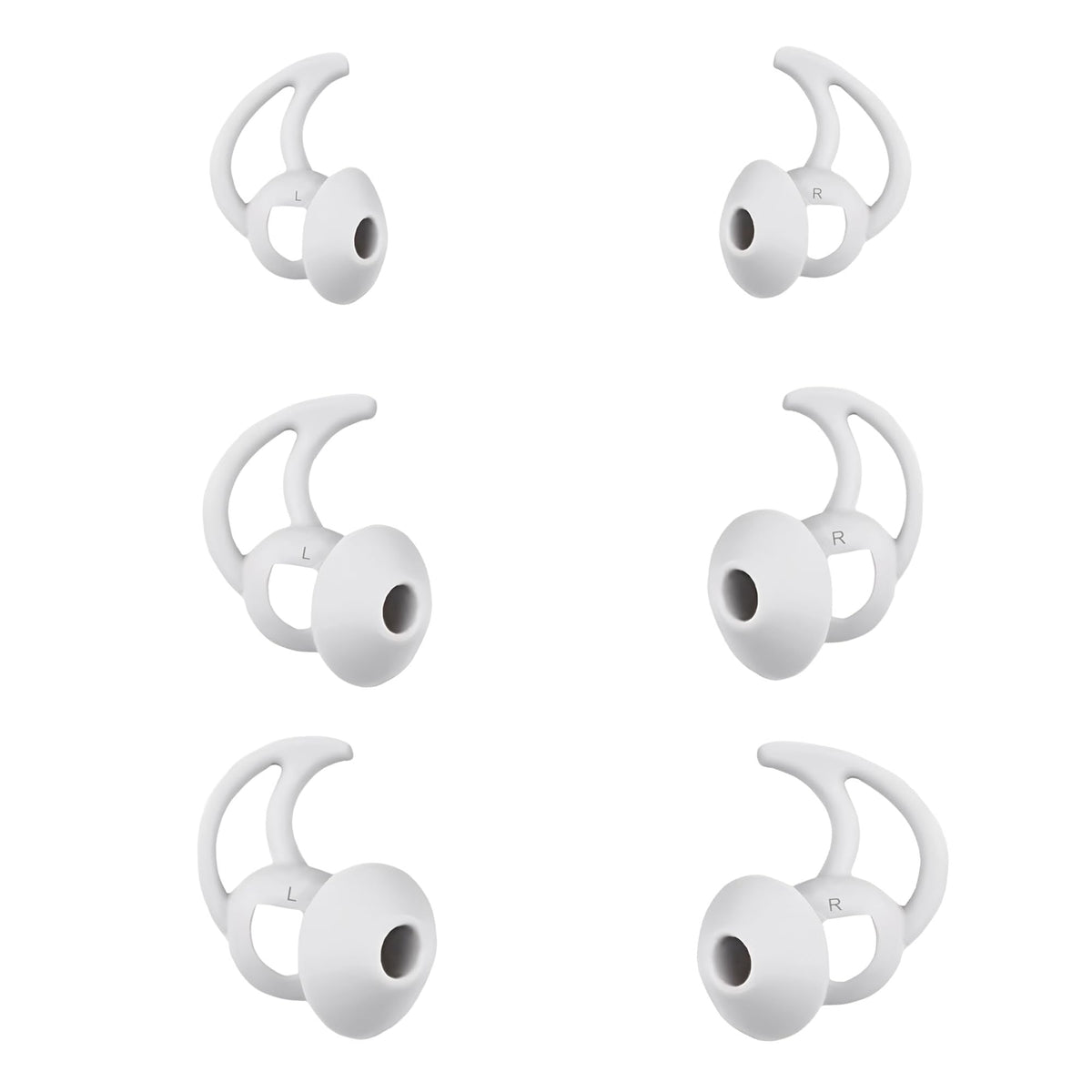 CYADCI Silicone Earbud Tips Compatible with Bose QuietComfort Earbuds and Sport Earbuds3 PairsSilver