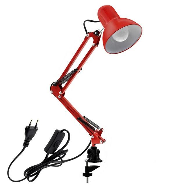 Flexible Led Desk Lamp Home Office Modern Table Lamp Metal Architect Adjustable Folding Reading Light Decorative Table Lamp Cute Study Lamps for Bedroom Décor