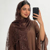 Floral Lace Embroidered Mesh Hijab(MH235)