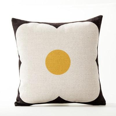 Floral Pillow Cover Linen / Cotton Cushion Cover Home Decorative Pillow Case For Sofa Christmas Party Living Room Flower Pattern Decorative Soft Throw Pillow Case Cotton Linen Floral Cushion Covers 45x45cm
