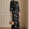 Floral Print Twist-Front Midi Dress(MS463)