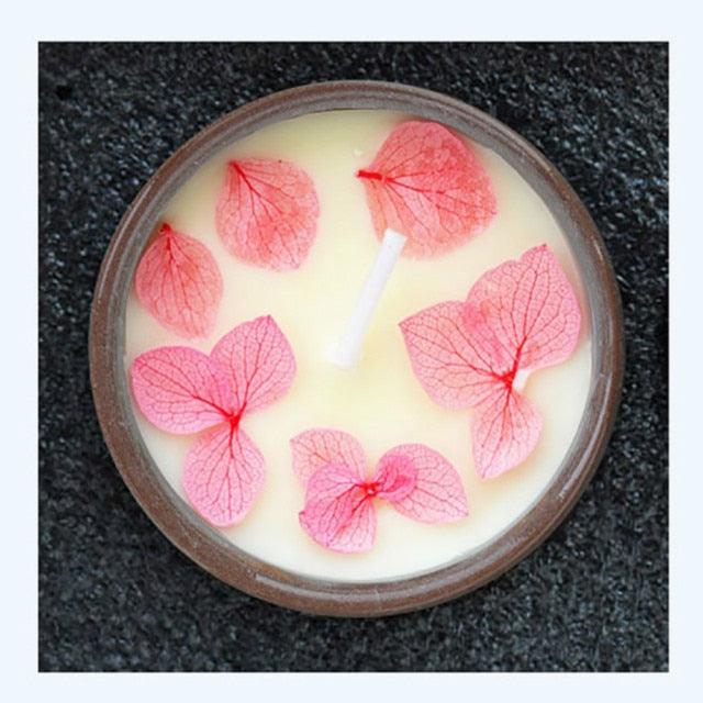 Flower Aromatherapy Candle Soy Wax Home Decorative Scented Candles  Portable Travel Jar Aromatherapy Candles Set Used for Stress Relief in Bath Yoga Sleep Ideal for Thanksgiving Christmas Birthday Wedding Party Home Decoration Aroma Candles